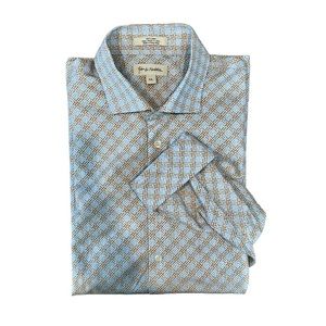 Mens XXL John W. Nordstrom big/tall‎ Italian woven button down/up/casual/shirt